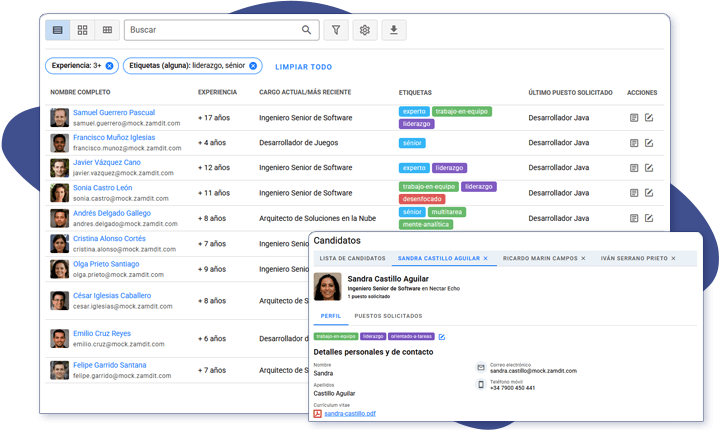 Gestiona candidatos fácilmente con tu banco de candidatos